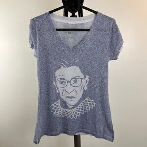 Lithographs Dissents of Ruth Bader Ginsburg Shirt Blue Women's Small